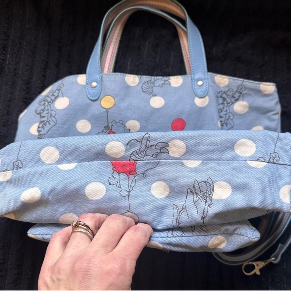 Cath Kidston Blue Polka Dot & Winnie the Pooh Tote Bag - Picture 3 of 5